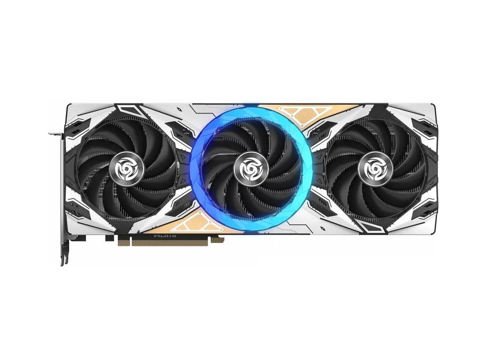 ZOTAC RTX 5070 Apocalypse OC graphics card, 2.5-slot black shroud with three fans and metal backplate