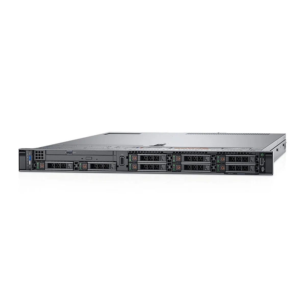 Dell PowerEdge R640 1U rack server, black matte front with eight 2.5-inch drive bays