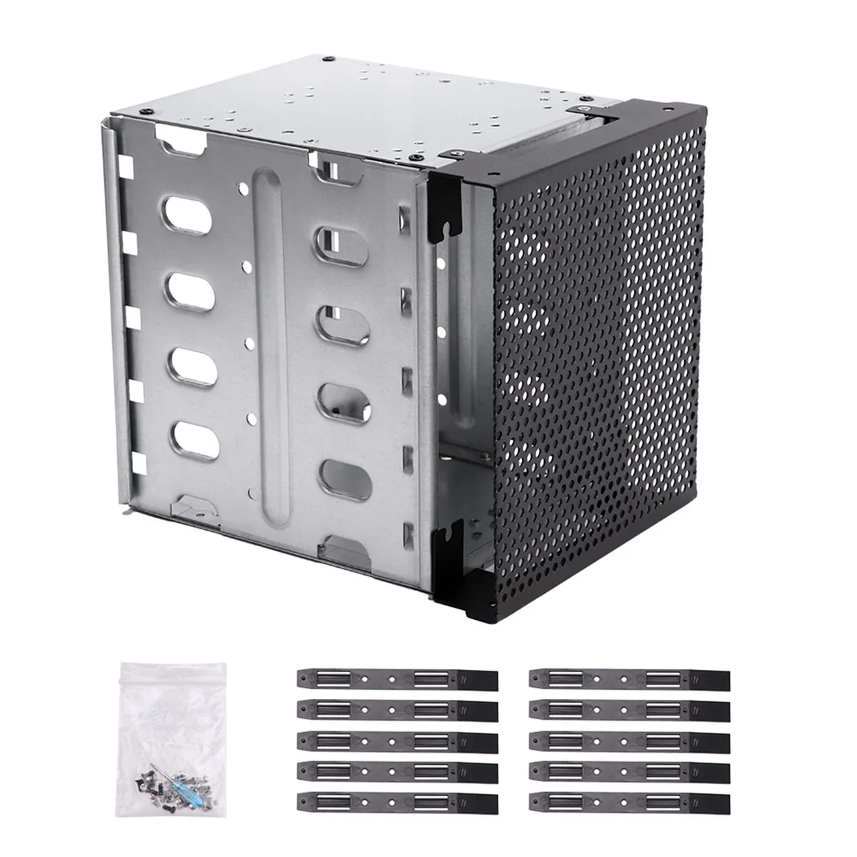  Saycker 5.25" to 5x3.5" SAS Hard Drive Cage Silver — productfoto