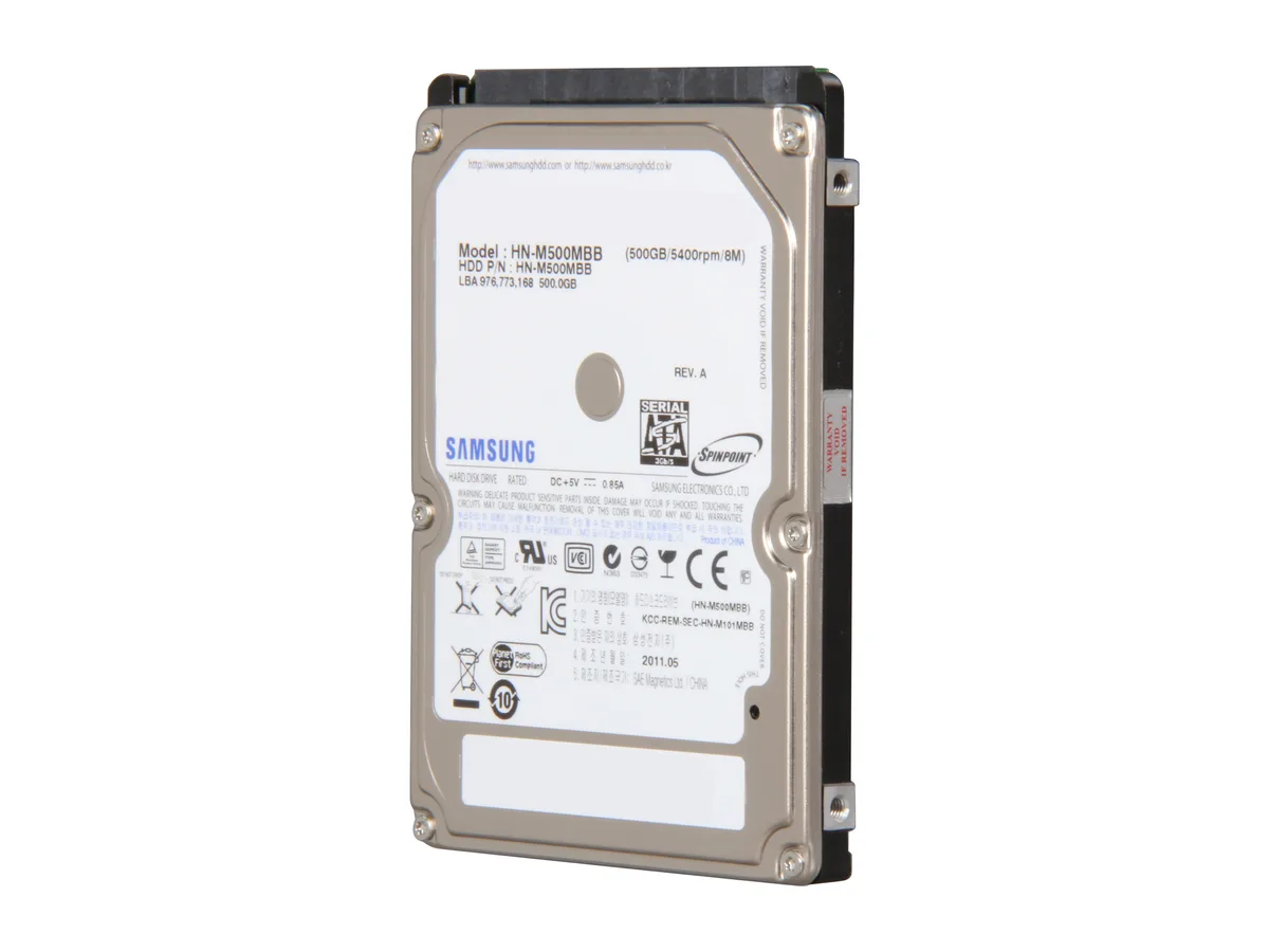 SAMSUNG SAMSUNG ST500LM012 500GB 5400 RPM 8MB Cache SATA 6.0Gb/s 2.5" laptop hard drive — photo du produit