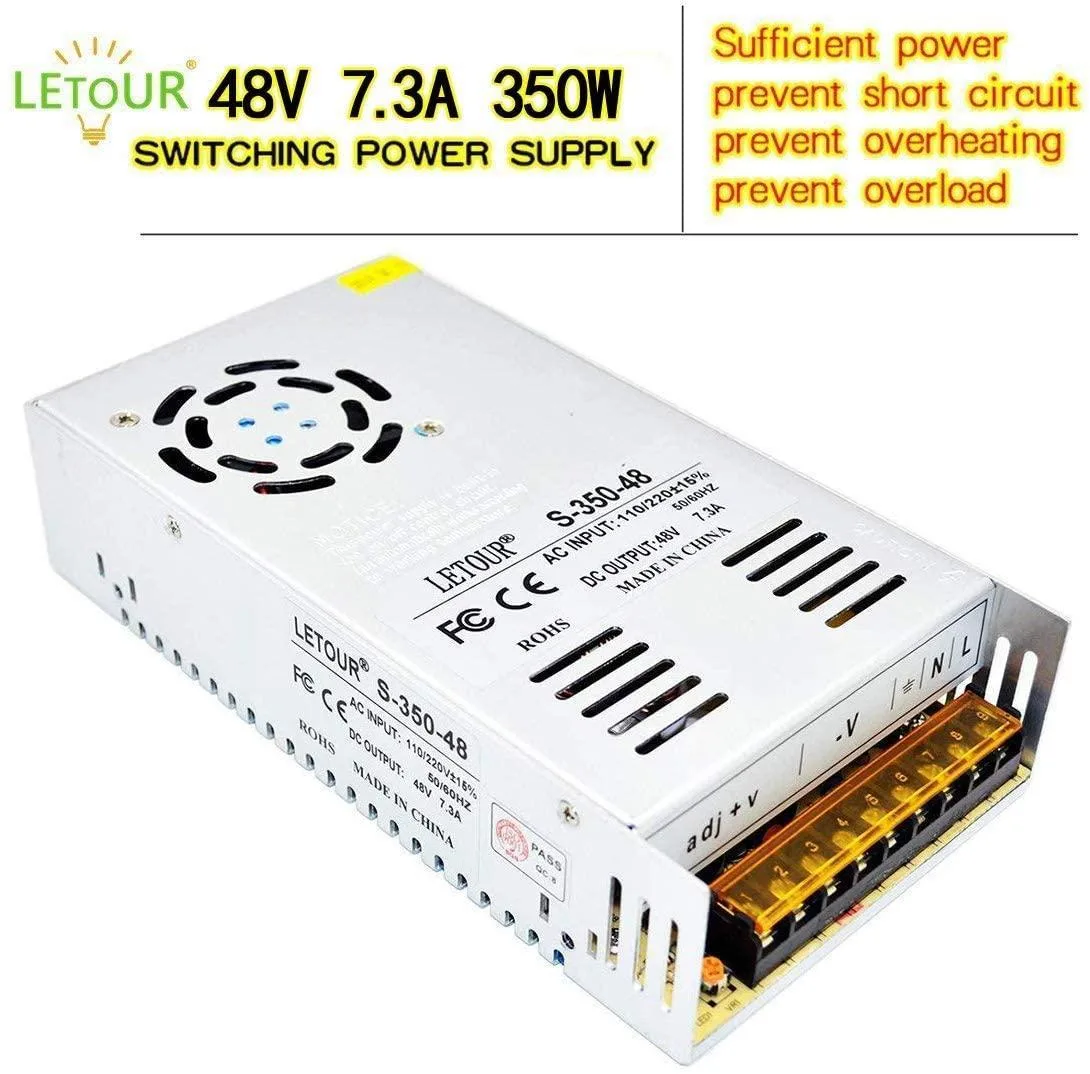 Silver rectangular metal enclosure with screw terminals and voltage adjustment knob