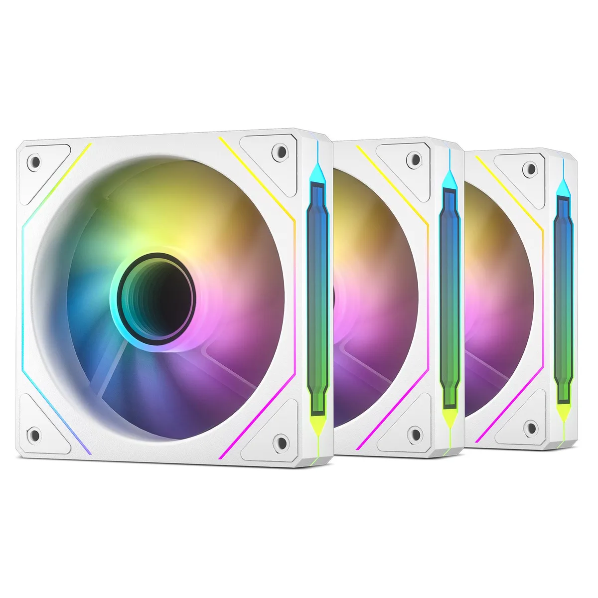 DARKROCK DARKROCK F120 3-in-1 120 mm ARGB case fans White — 제품 사진