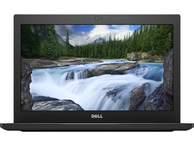 Black Dell Latitude 7290 laptop, 12.5 inch non-touch IPS screen, thin light chassis