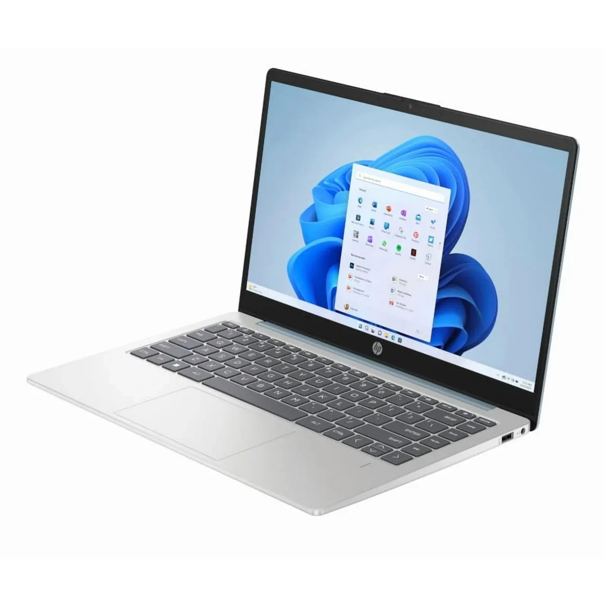 Moonlight Blue 14 inch laptop, matte plastic and metal finish, slim profile