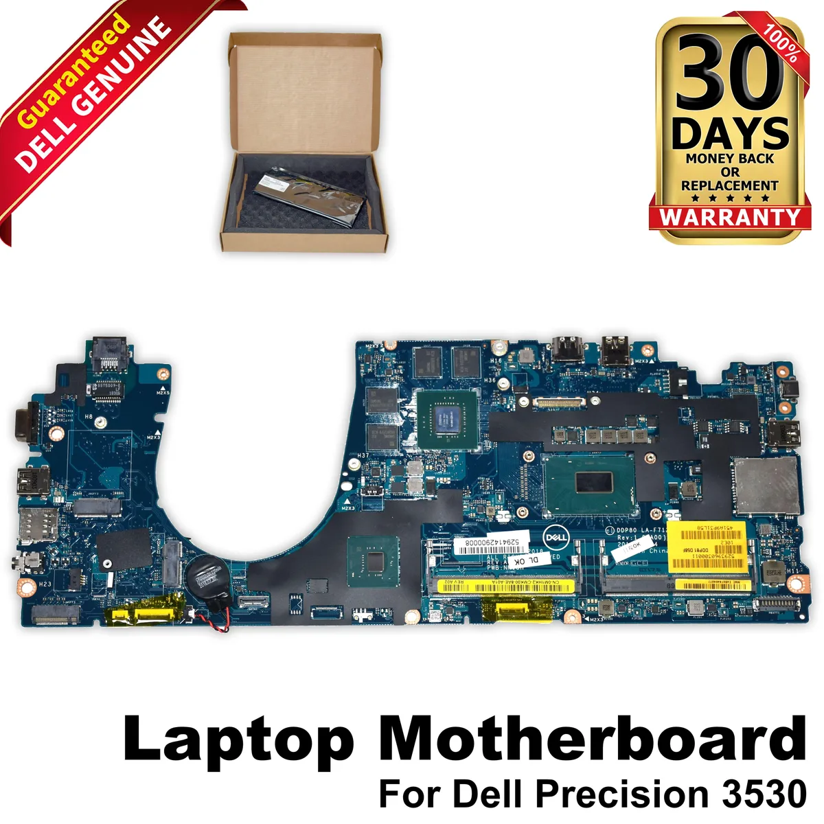 DELL DELL Precision 3530 Motherboard M1HK2 i7-8750H Quadro P600 laptop replacement part — product photo