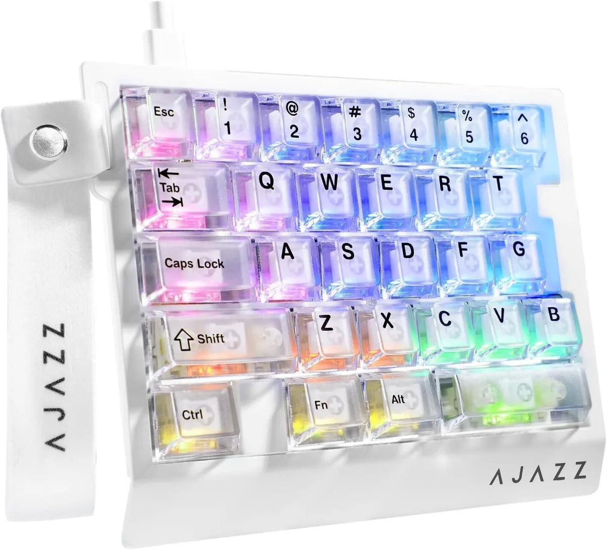 AJAZZ AK029 29-Key One-Handed Gaming Keyboard 8000Hz 0.01mm RT Magnetic Switches RGB Aluminium Wired — 商品写真