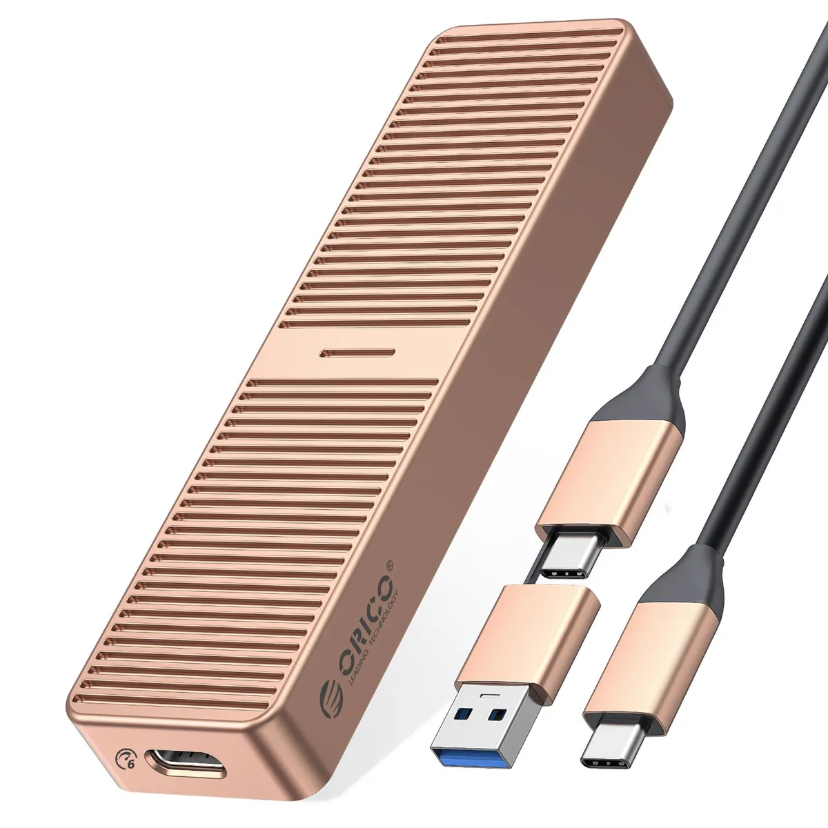 Orico Orico M.2 SATA SSD enclosure USB 3.2 Gen2 10Gbps Rose Gold — 商品写真