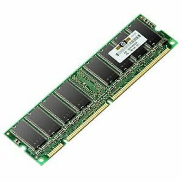 Green single-sided DDR2 DIMM with black chips and gold edge connector