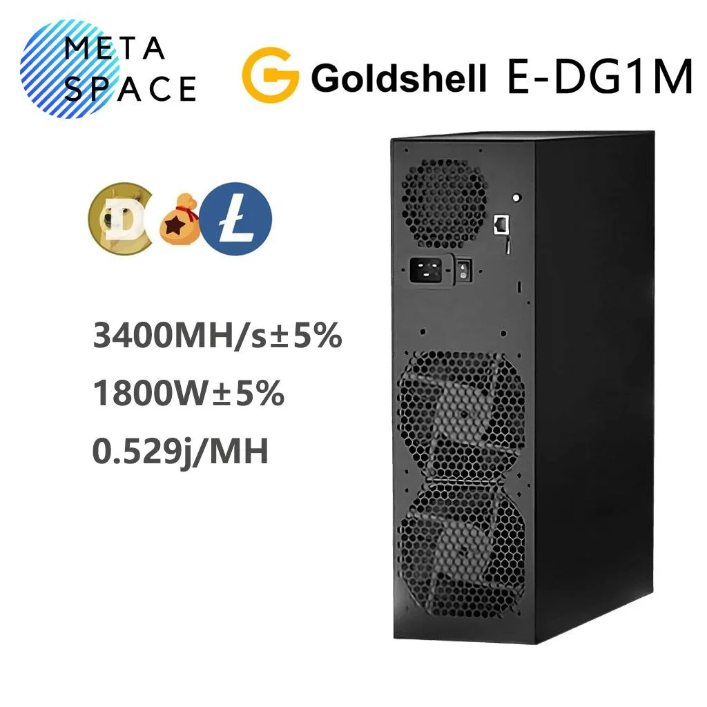 AFRNDK AFRNDK Gold-shell Echo E-DG1M 3400MH/s 1800W Scrypt ASIC mining hardware — photo du produit