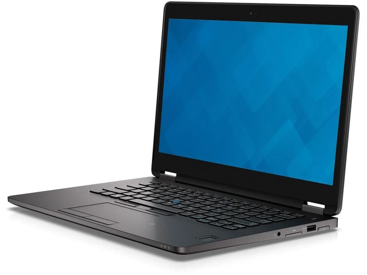 Silver 14 inch ultrabook closed lid Dell logo top cover webcam above screen