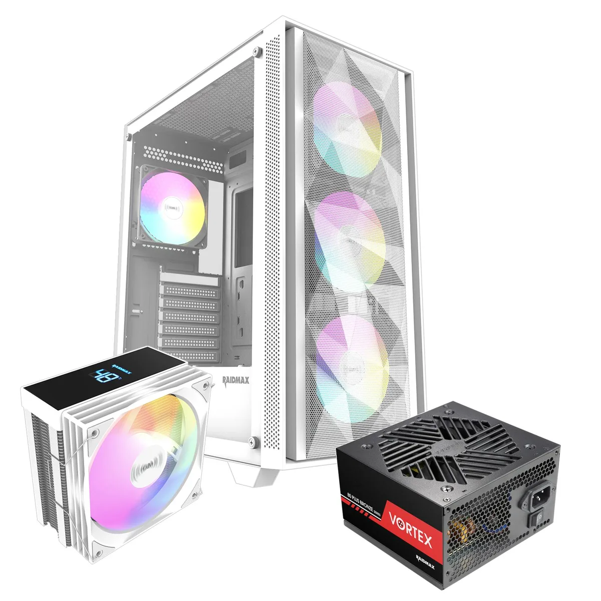 Raidmax Raidmax Vector CS-V217TBFP700C1204 ATX Mid Tower PC Case White — product photo