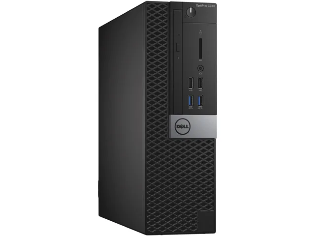 Small black Dell OptiPlex 3040 desktop tower with DVD drive slot