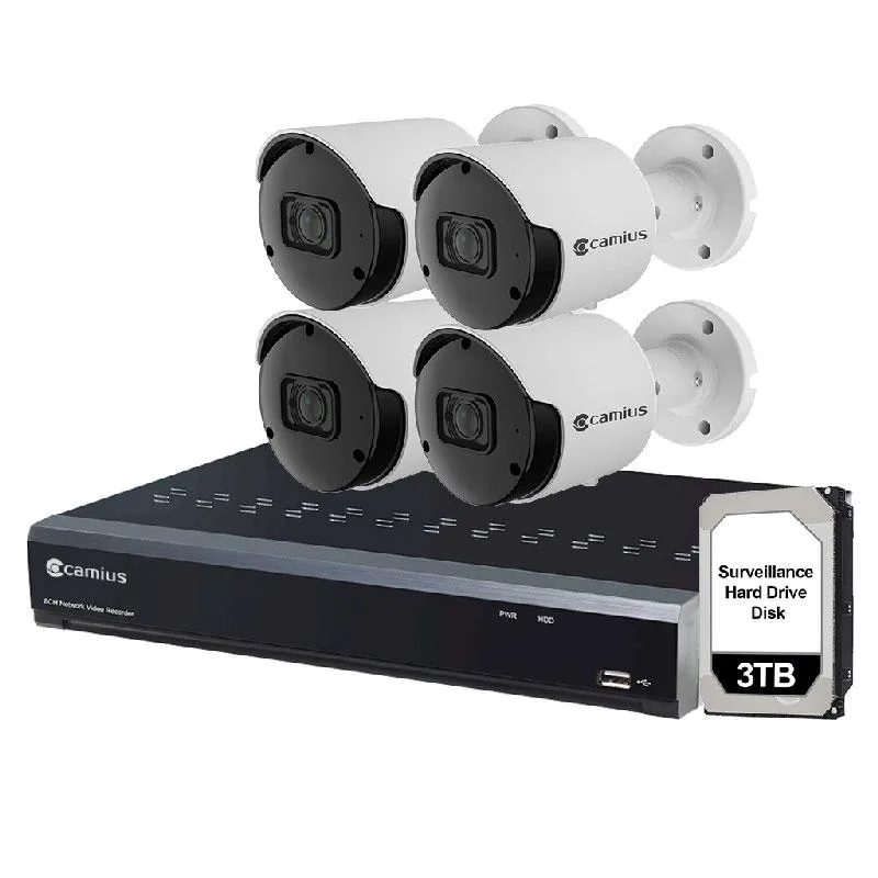 Camius Camius IPVAULT1128PR 8-Channel NVR with Four 2K PoE Cameras, 3TB HDD — 제품 사진