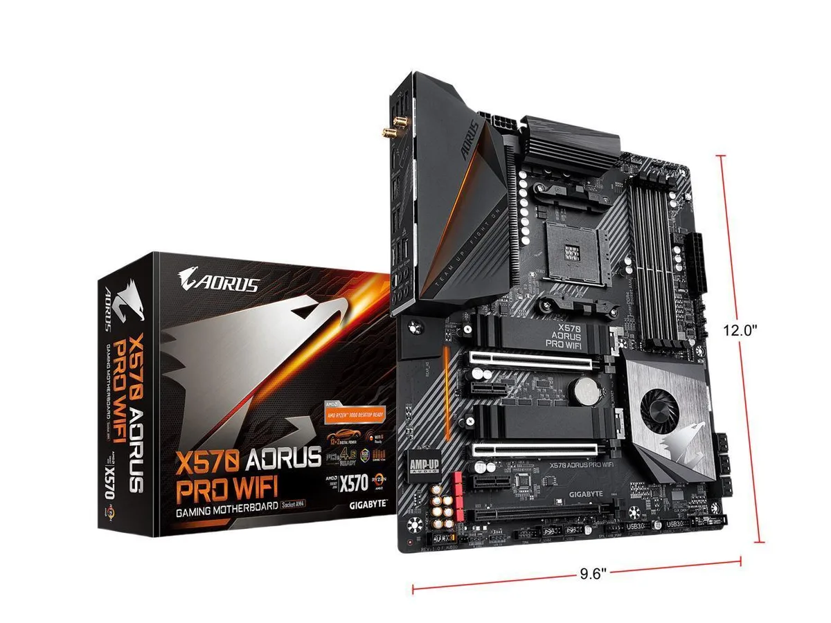 Black ATX motherboard with silver heatsinks and integrated I/O shield