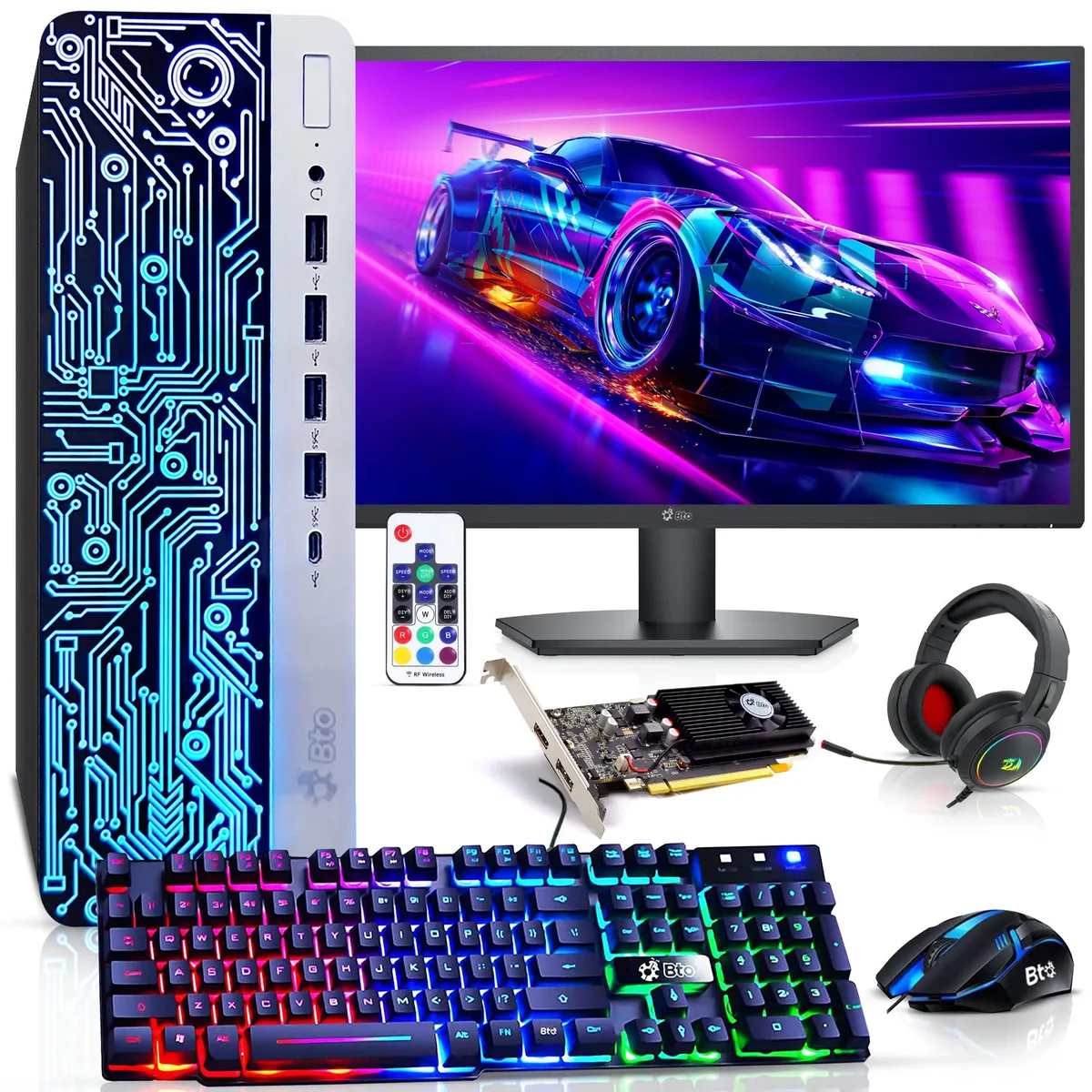 BTO BTO BX2 desktop PC i5-6500 16GB DDR4 512GB RX 550 22" monitor — photo du produit