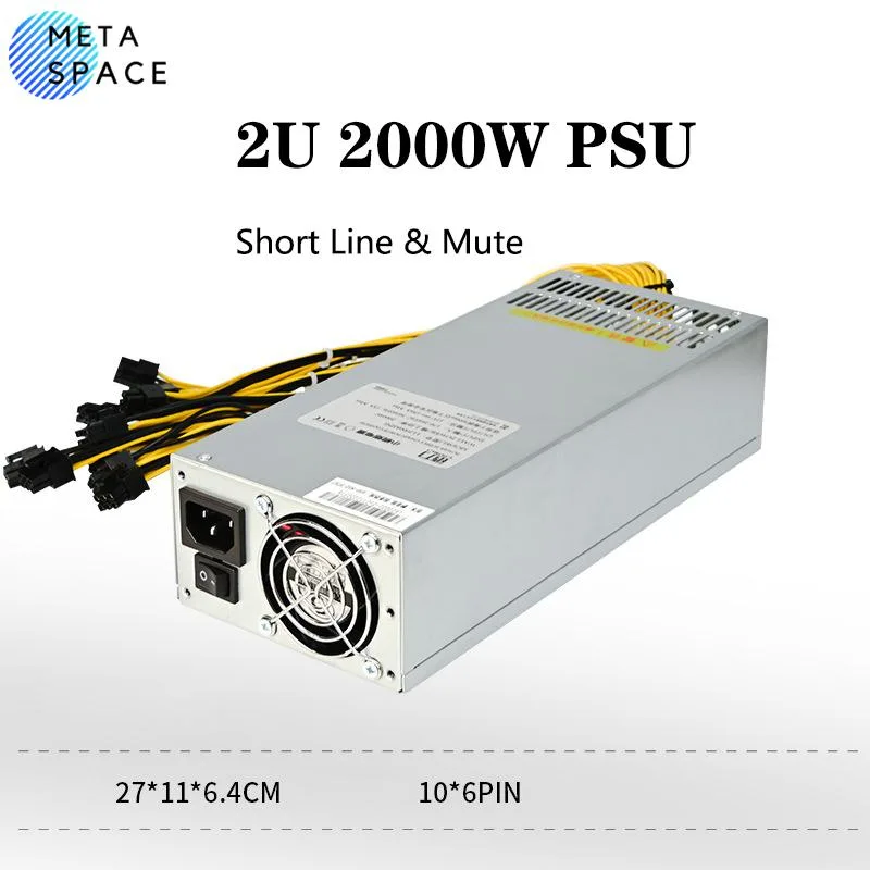 AFRNDK AFRNDK 2U 2000W 12V Server Power Supply 10×6pin 8000RPM — ภาพสินค้า