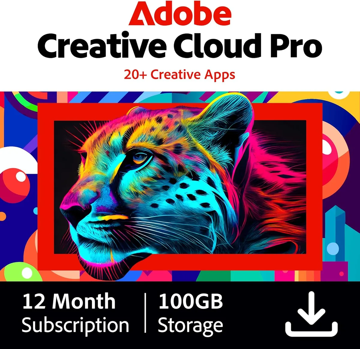 Adobe Adobe Creative Cloud Pro 65300203 design 20+ apps 100GB 12-month — product photo