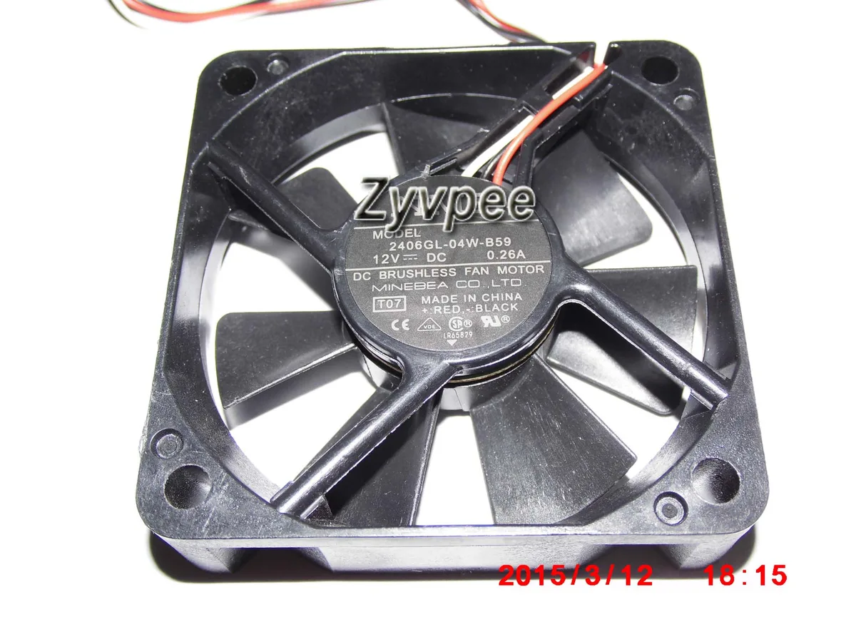 Zyvpee Zyvpee 2406GL-04W-B59 T07 12V 0.26A 60x60x15mm case fan — 商品写真