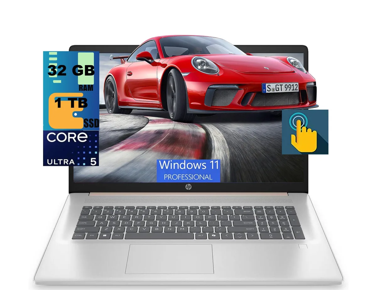 HP HP 17 laptop Core Ultra 5 225U 32GB 1TB SSD Rose Gold — product photo