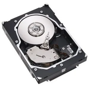 Silver 3.5 inch bare SCSI hard drive with 68 pin connector