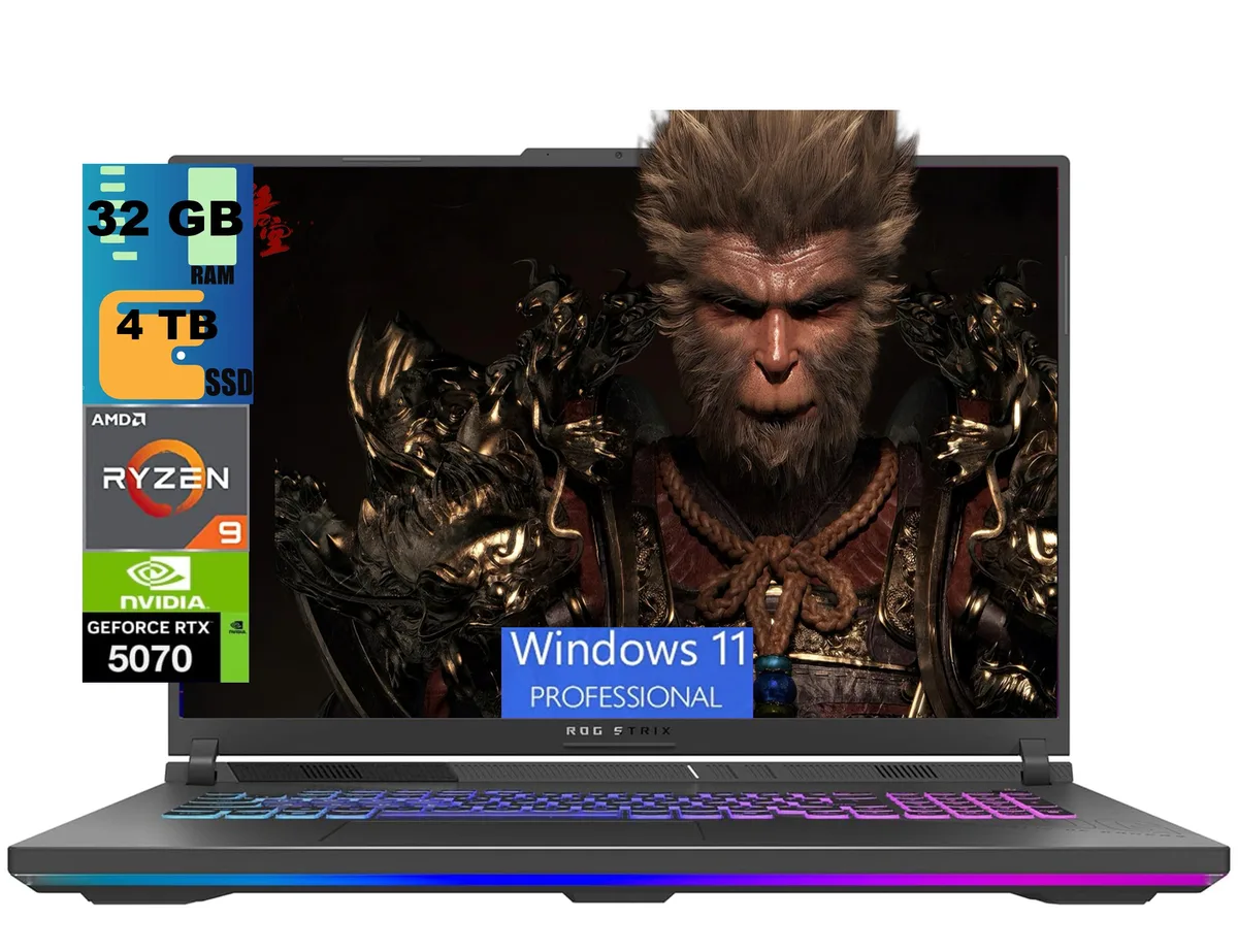 ASUS ASUS ROG Strix G18 gaming laptop 18" WQXGA 240Hz Ryzen 9 8940HX RTX 5070 32GB 4TB — 商品照片