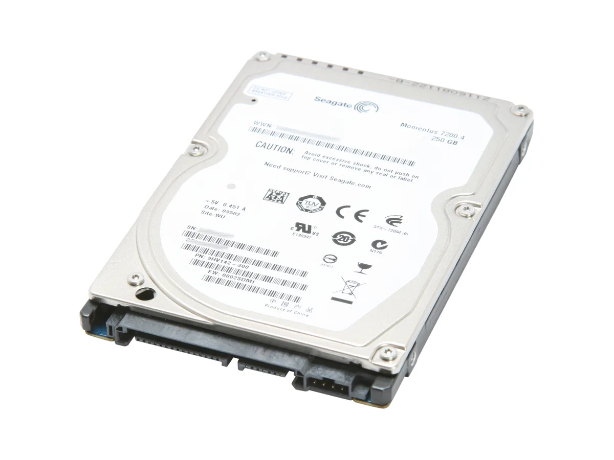 Seagate Seagate Momentus 7200.4 ST9250410AS 250GB 7200 RPM 16MB SATA 3.0Gb/s 2.5" laptop hard drive — zdjęcie produktu