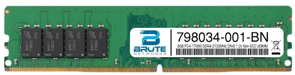 Brute Networks Brute Networks 8GB DDR4 2133MHz CL15 2Rx8 1.2V Non-ECC UDIMM — photo du produit