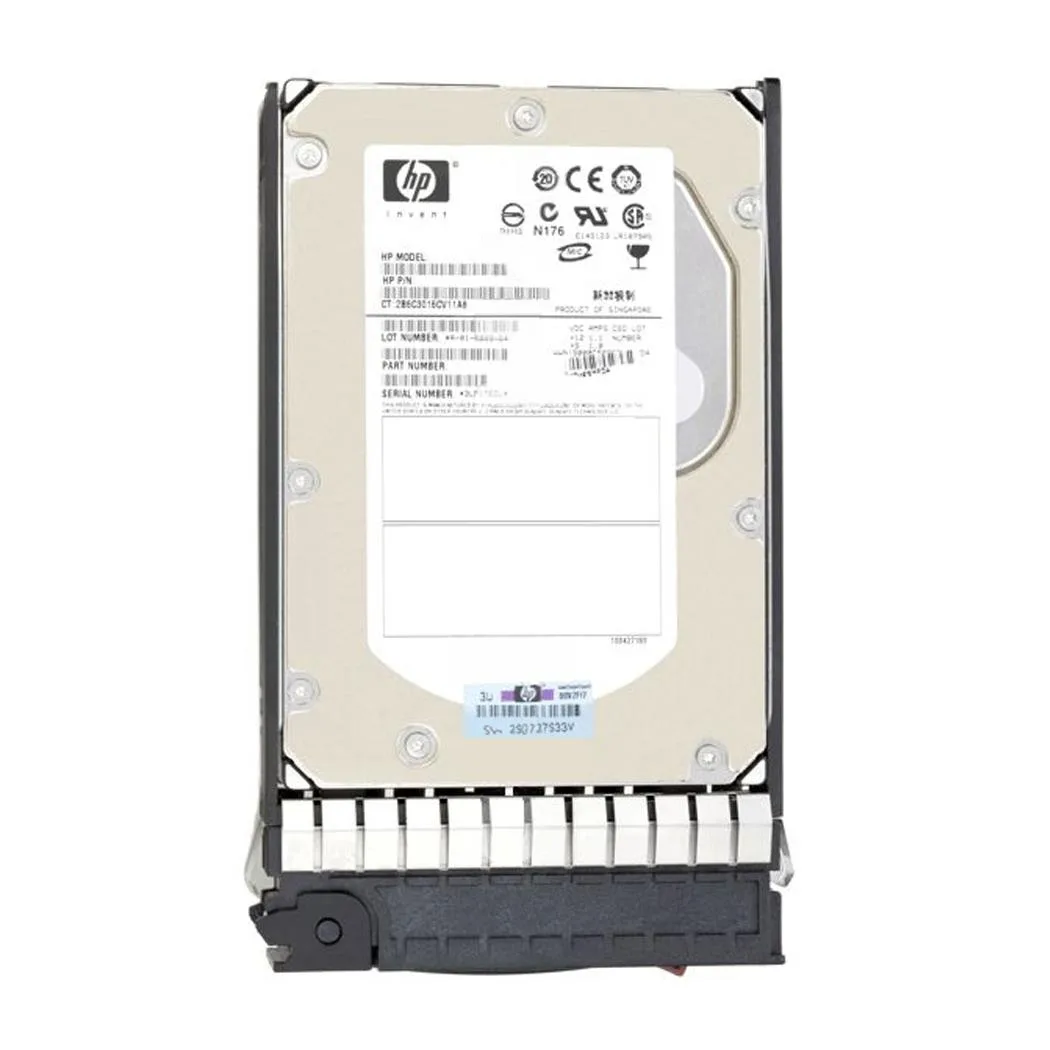 Silver 3.5 inch bare SATA hard drive with green circuit board