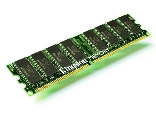Two green DDR333 desktop memory modules in a kit