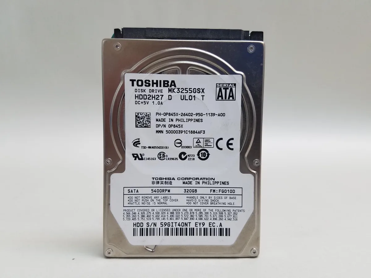 Toshiba Toshiba MK3255GSX 320GB 5400 RPM 8MB SATA 3.0Gb/s 2.5" laptop hard drive — 제품 사진
