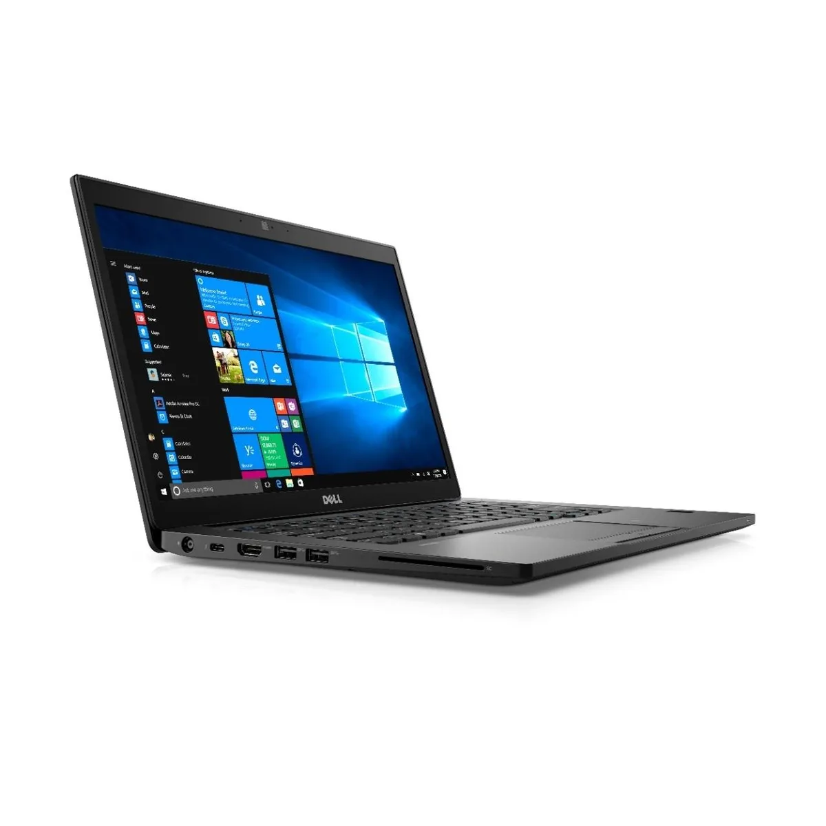 Black 14-inch Dell Latitude 7480 laptop closed view