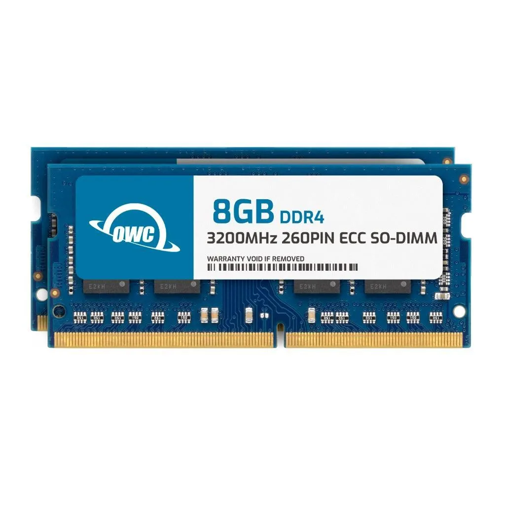 OWC OWC 16GB (2x8GB) DDR4 3200MHz CL22 ECC SODIMM laptop RAM — fotografie produktu