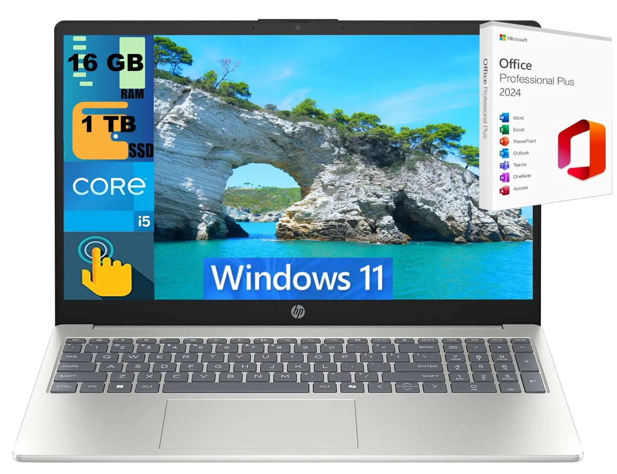 HP HP 15 Raider i5-1334U 16GB 1TB SSD 15.6 FHD Touch Silver — photo du produit
