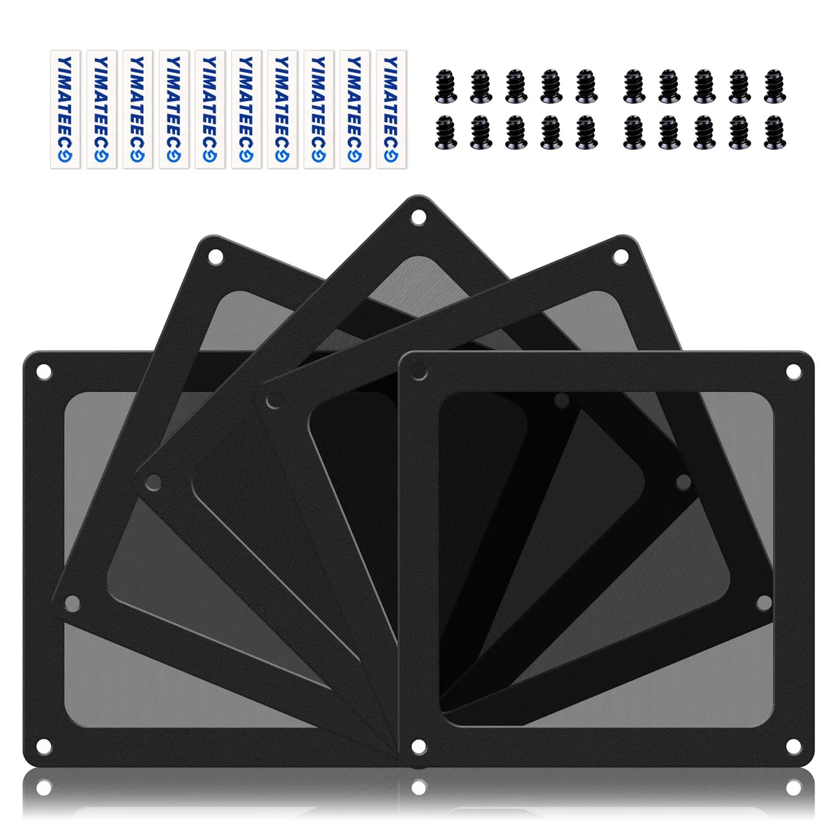  YIMATEECO YIMATEECO-5BKDFT00006 90mm Nylon Dust Filter 80 Mesh 5 Pack Fan Accessory — ภาพสินค้า