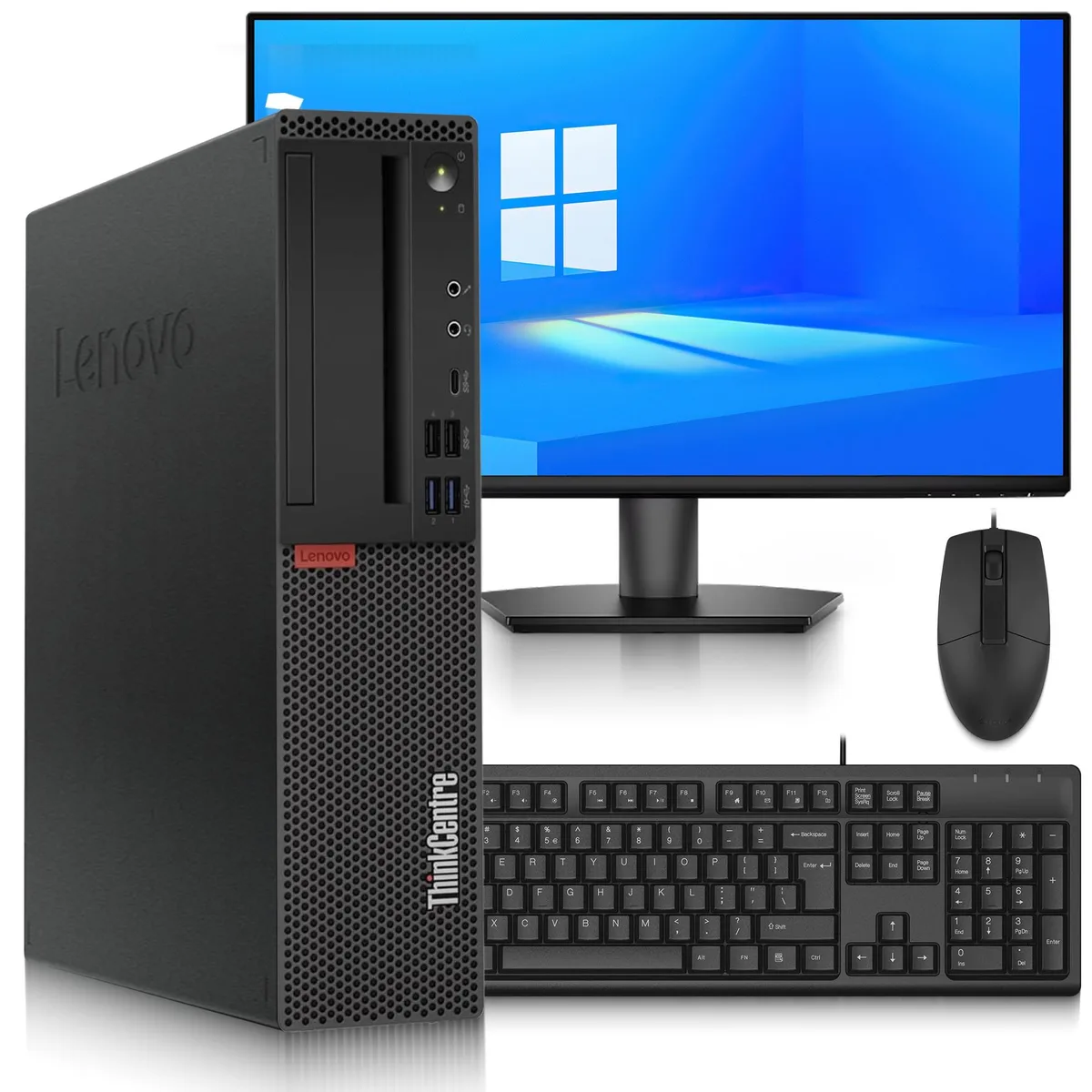 Lenovo Lenovo ThinkCentre M920s SFF Desktop PC i5-8500 8GB DDR4 128GB SSD 500GB HDD 24" Monitor Win11 Pro — photo du produit