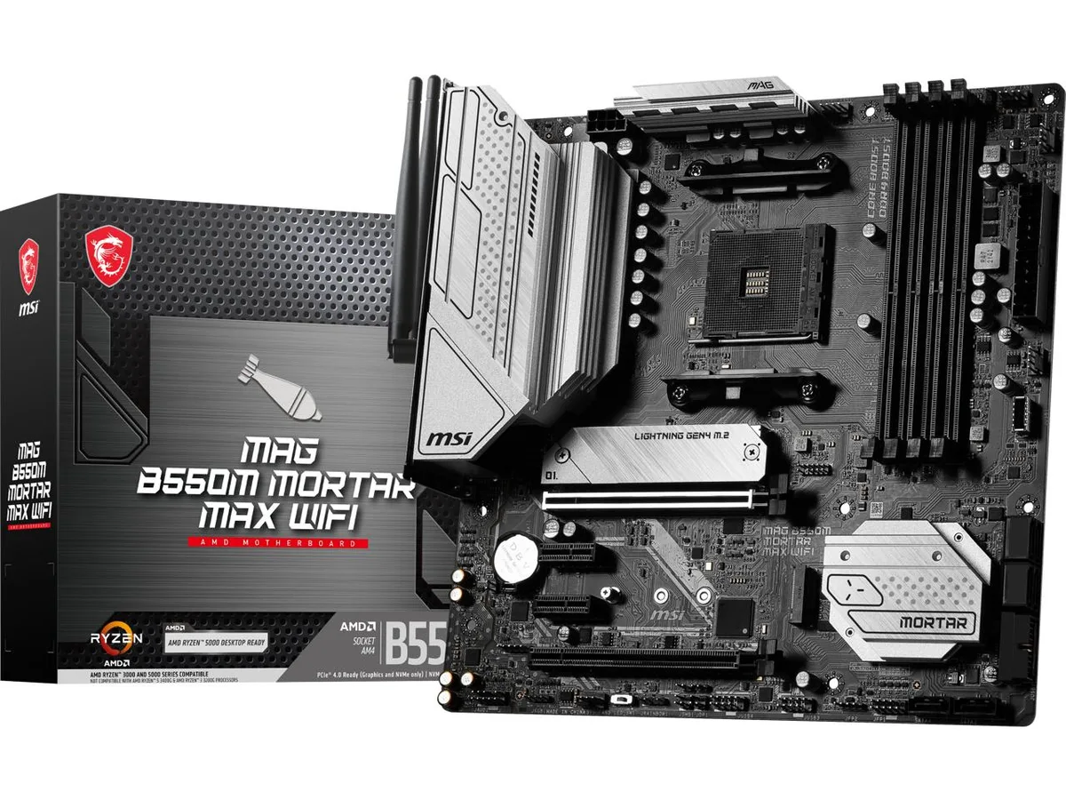 MSI MSI MAG B550M MORTAR MAX WIFI AMD motherboard — photo du produit