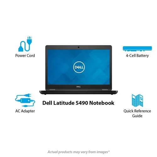 Silver Dell Latitude 5490 14 inch laptop closed lid