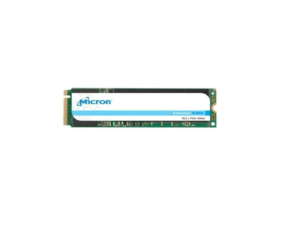 Green printed circuit board with gold edge connector and black controller chips, M.2 2280 form factor