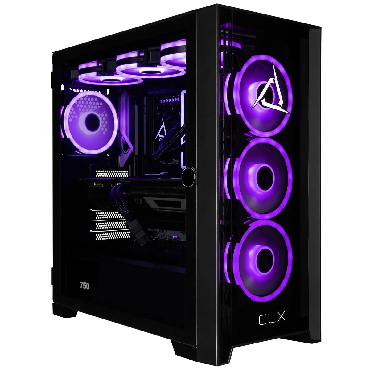 CLX Gaming CLX Gaming SET Ryzen 7 9800X3D RTX 4070 SUPER 32GB DDR5 1TB NVMe 4TB HDD gaming PC — product photo