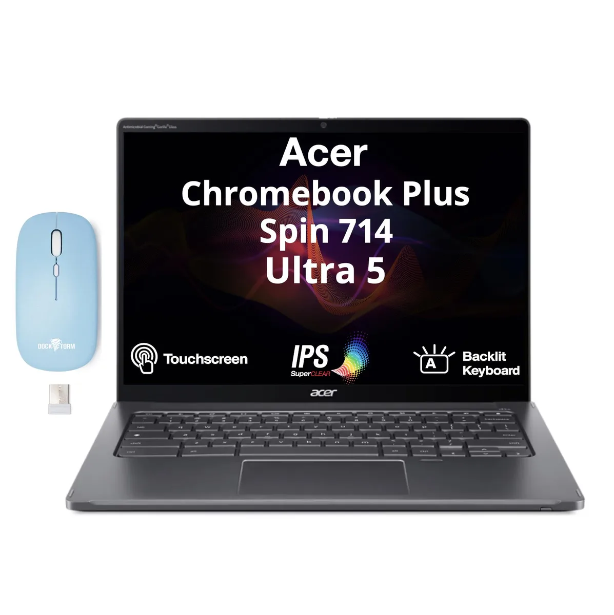 Steel Gray 14 inch convertible laptop with touchscreen display