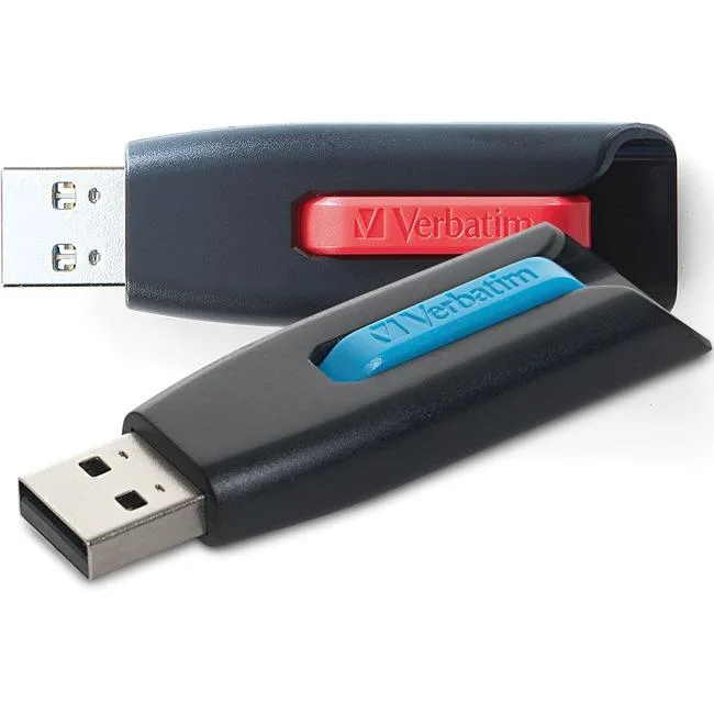 VERBATIM Verbatim Store 'n' Go V3 64GB USB 3.0 Flash Drive 2pk Red Blue 70899 — fotografija izdelka