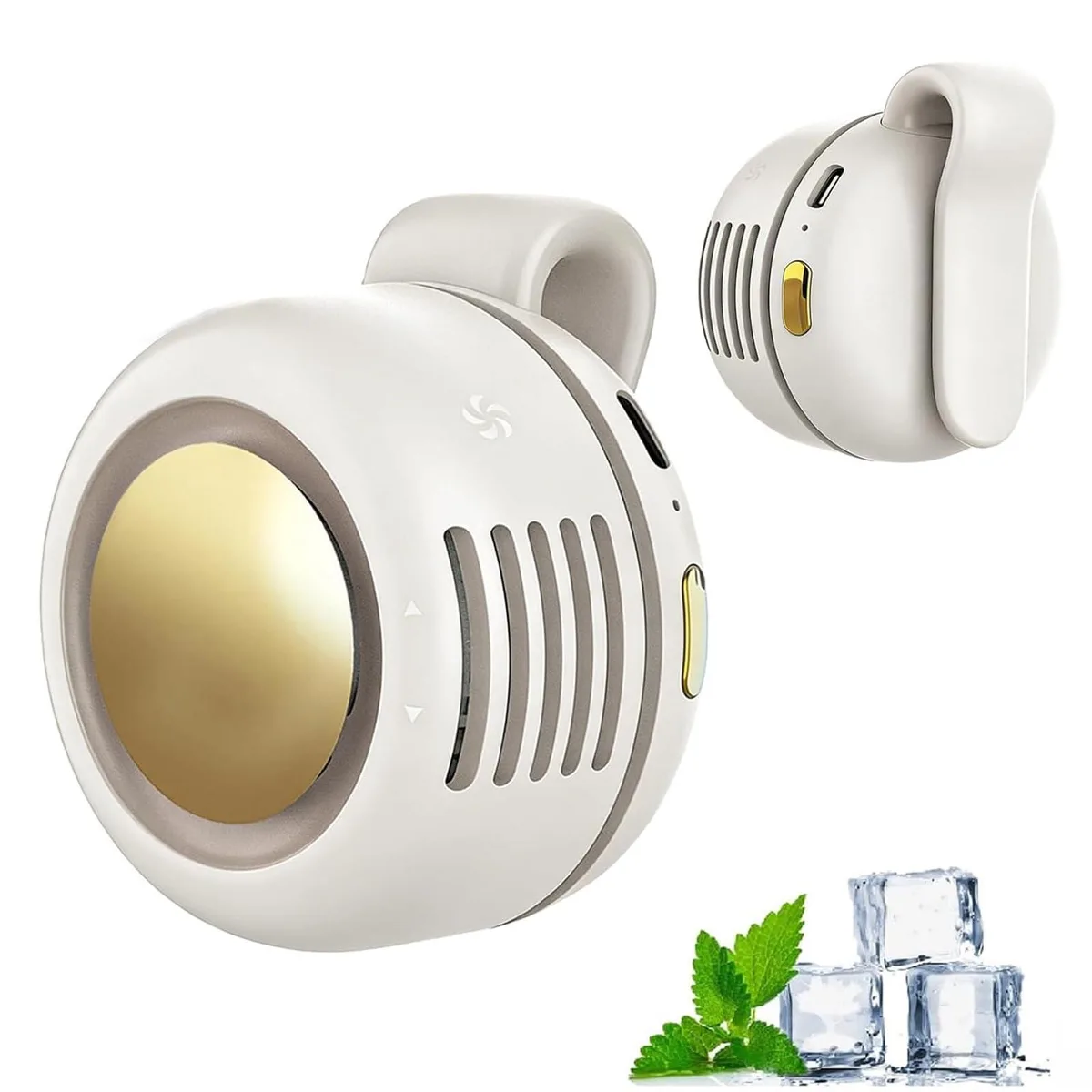 Westinghouse Portable Mini Clip-on Fan White 3.9in 360° 3-Speed USB-C — 제품 사진