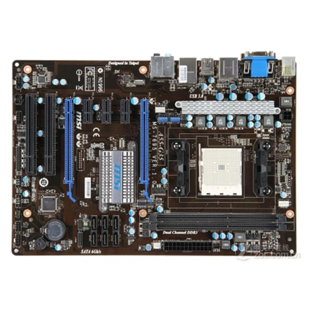 MSI MSI A55-G35 AMD motherboard Socket FM1 DDR3 ATX — product photo