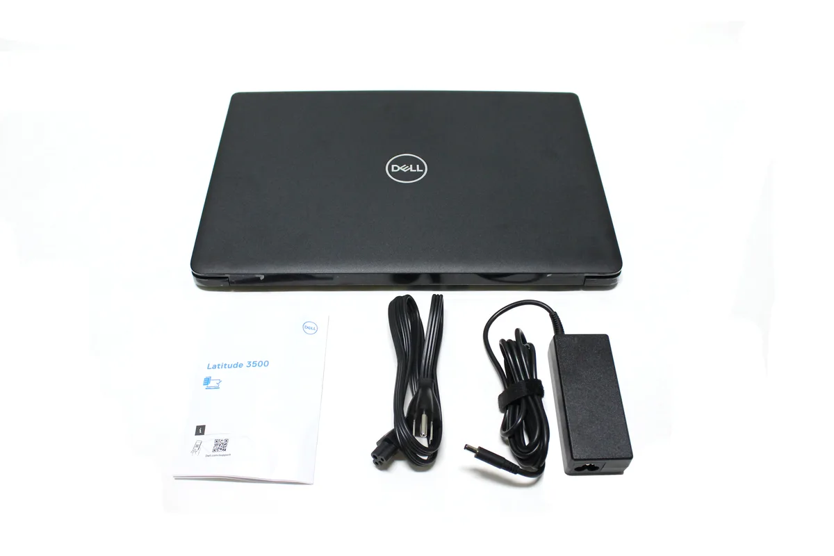 Silver Dell Latitude 3500 laptop, 15.6 inch screen, closed lid