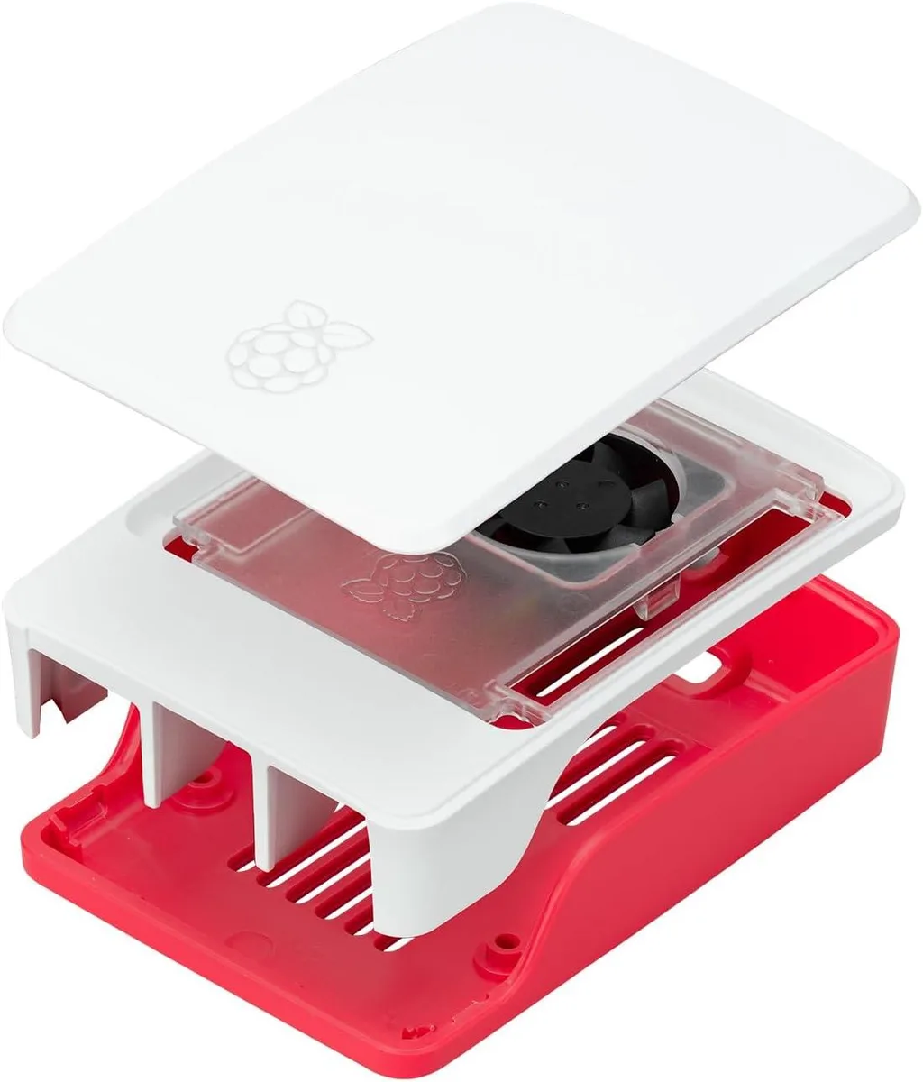 Raspberry Pi Raspberry Pi SC1159 Active Cooling PWM Fan Case Red-White — produktbild
