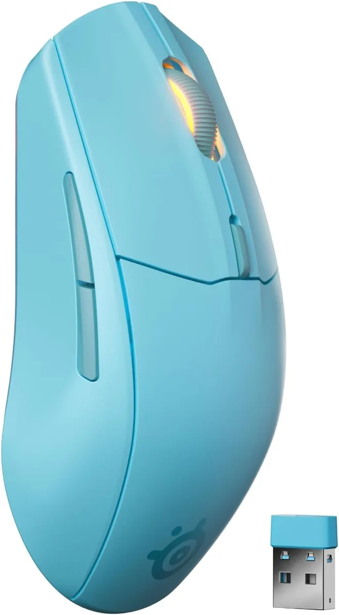 SteelSeries SteelSeries 62690 Rival 3 Wireless Gen 2 gaming mouse Aqua — photo du produit