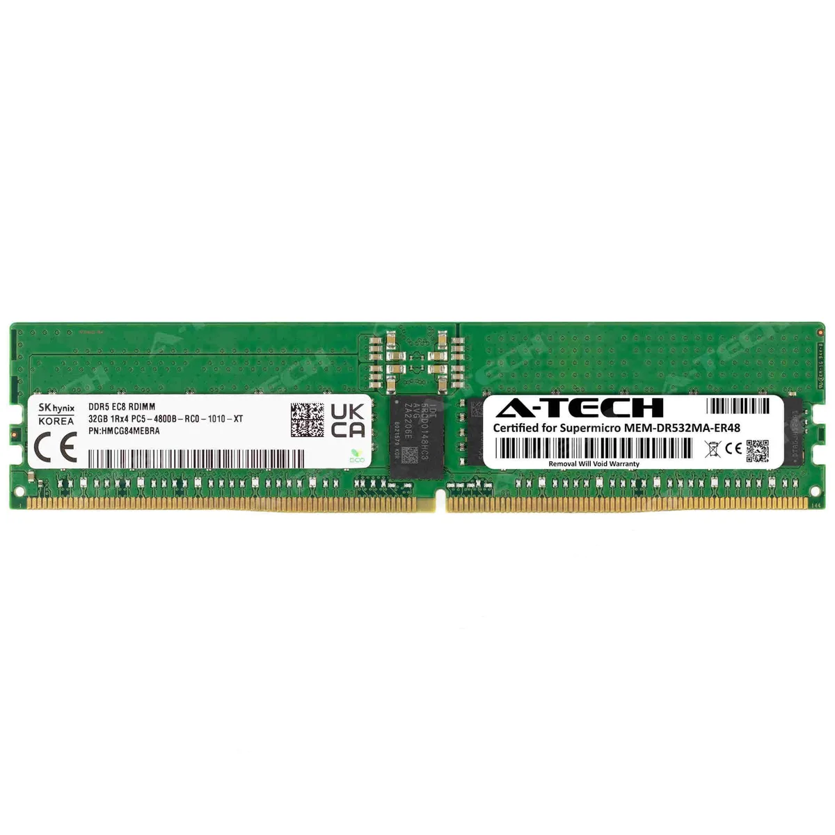 A-Tech A-Tech 32GB DDR5 4800 CL40 1Rx4 ECC RDIMM Supermicro Certified — foto produk