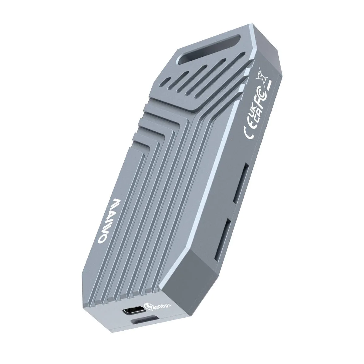 MAIWO MAIWO K1695F 40Gbps NVMe drive enclosure, USB4, fan, grey — product photo
