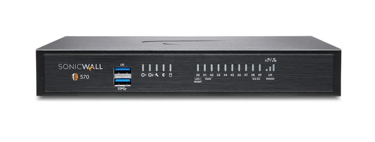 SonicWall SonicWall 02-SSC-2833 TZ570 firewall appliance 8x1GbE 2x5GbE — صورة المنتج