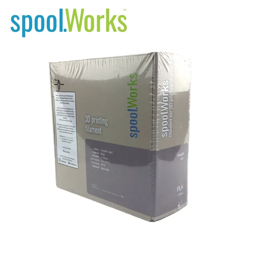 E3D Online E3D Online spoolWorks PLA Filament 1.75mm 750g Light Grey06 3d printers accessory — foto del prodotto